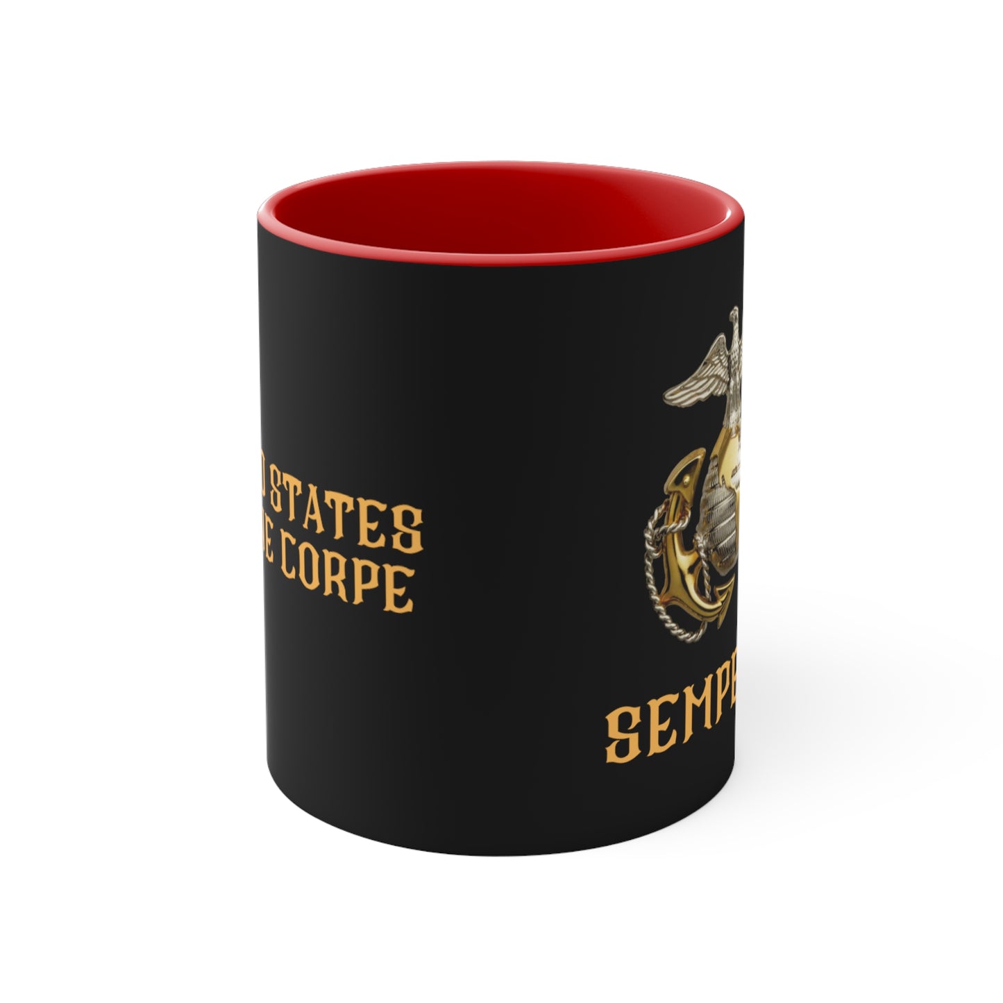 Accent Coffee Mug - "Semper Fi Marine Corps."