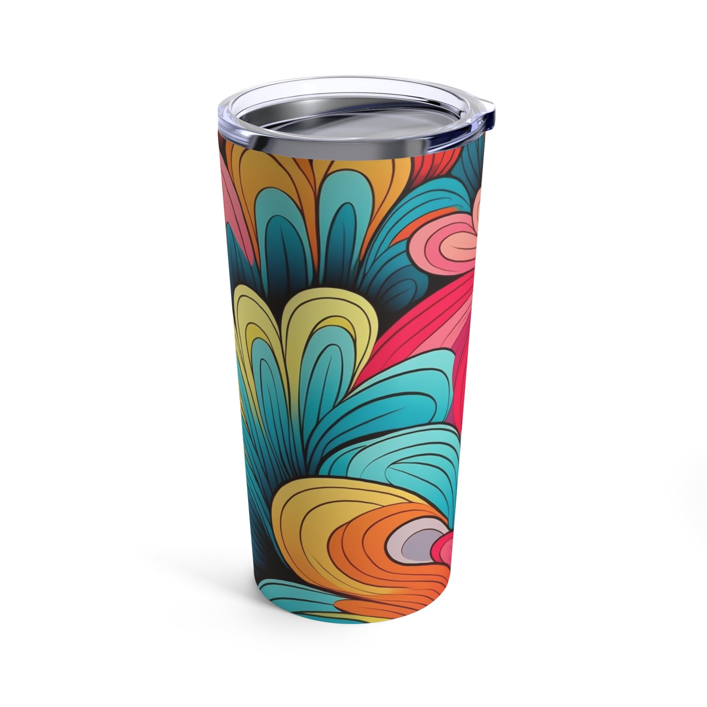 Retro Color Flower Tumbler 20oz