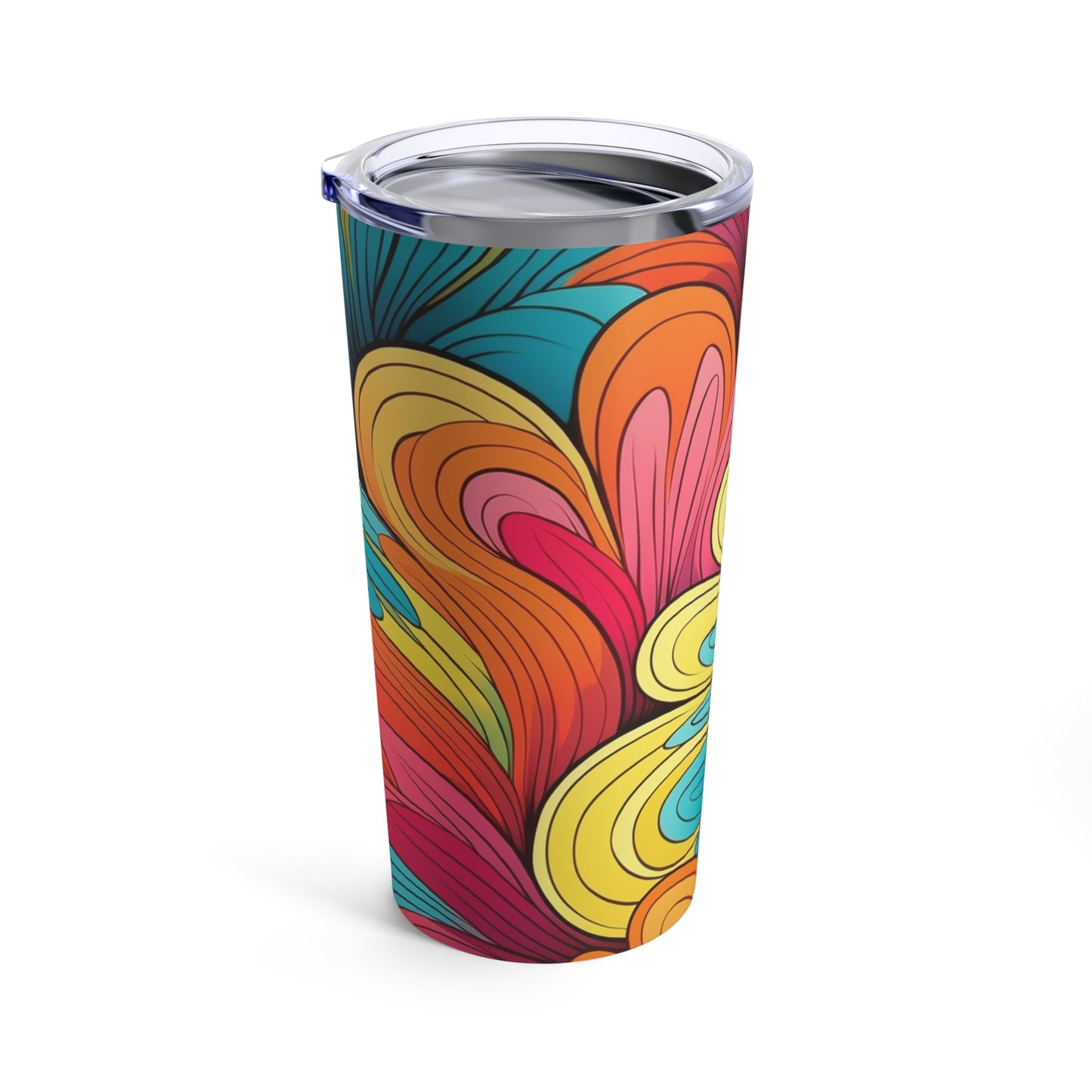 Retro Color Flower Tumbler 20oz