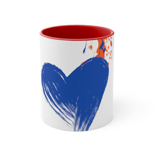 The Accent Coffee Mug - "Blue Heart"