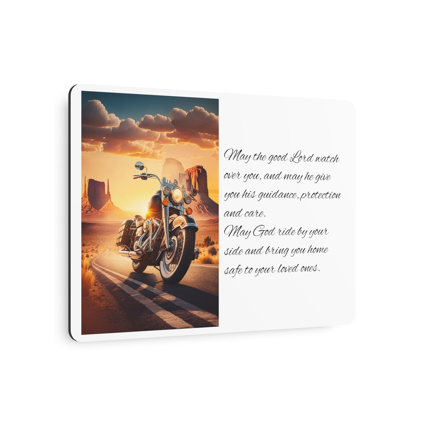 Motorcycle Metal Art Sign - "Prayer for Safe Rides"