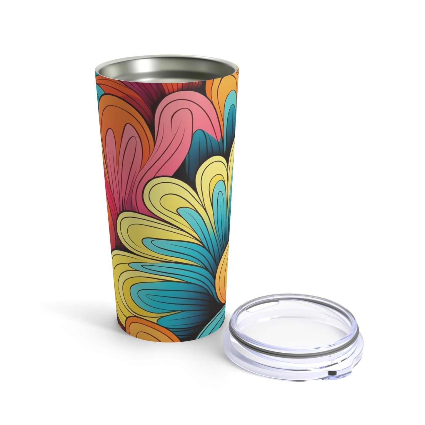 Retro Color Flower Tumbler 20oz