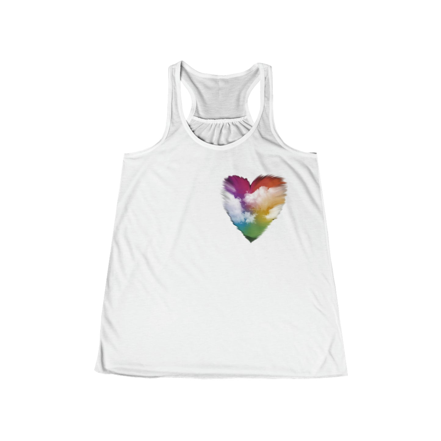 The Women's Flowy Racerback Tank - "Hearts of Promise"