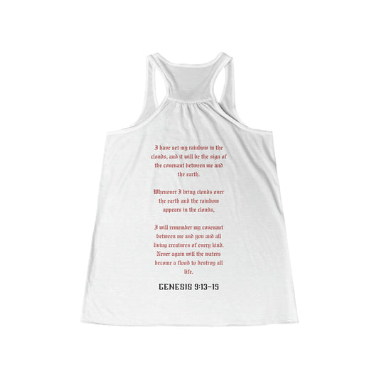 The Women's Flowy Racerback Tank - "Hearts of Promise"