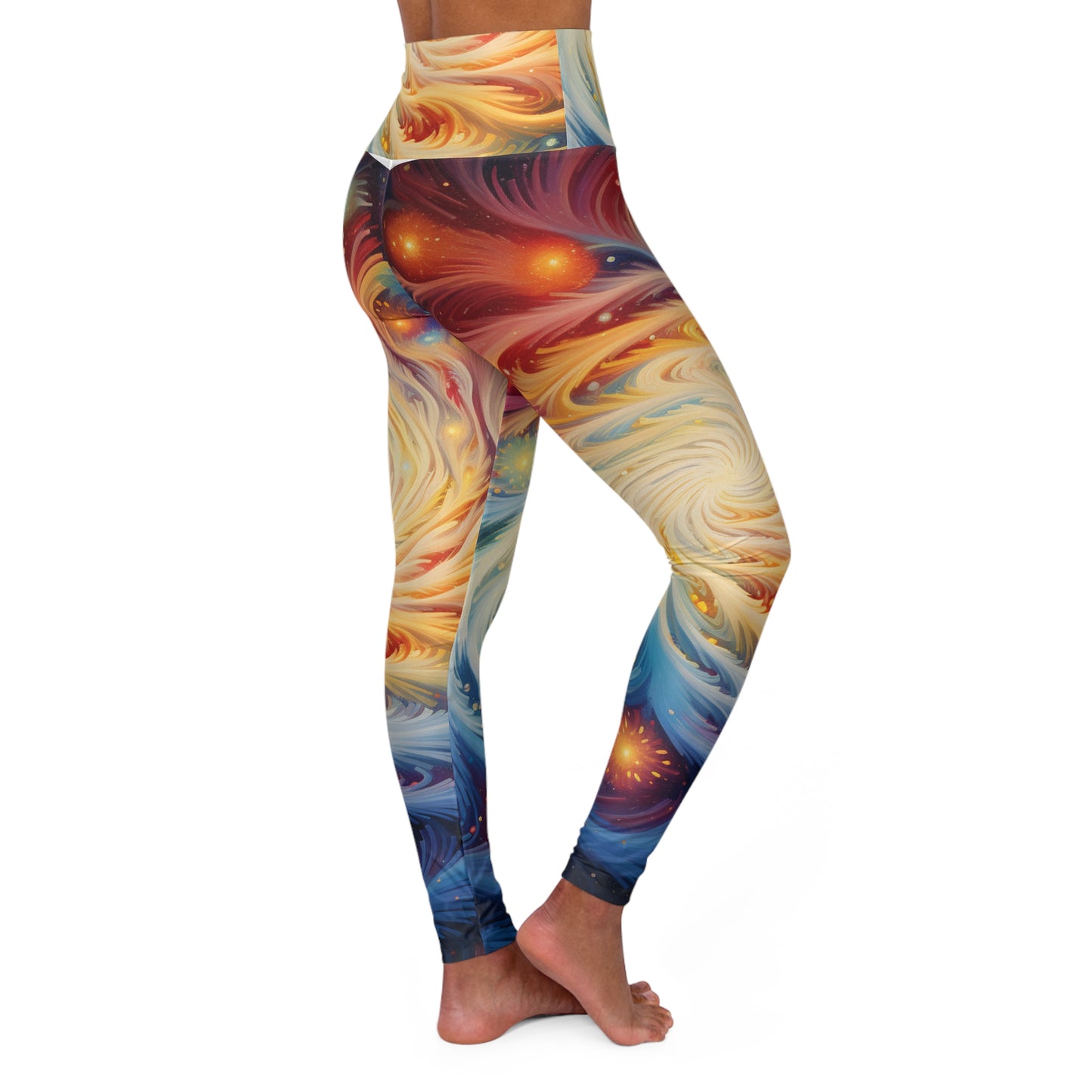 Galaxy Burst High Waisted Yoga Leggings