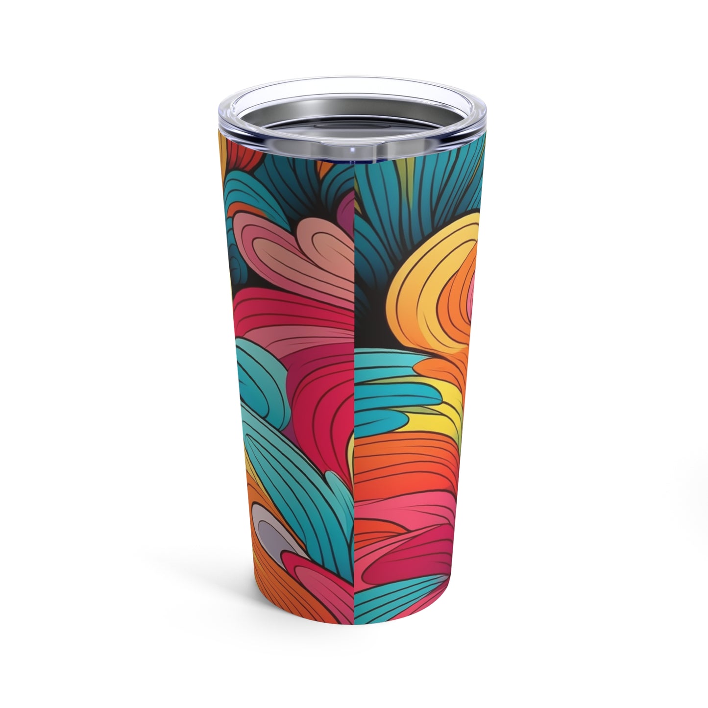 Retro Color Flower Tumbler 20oz