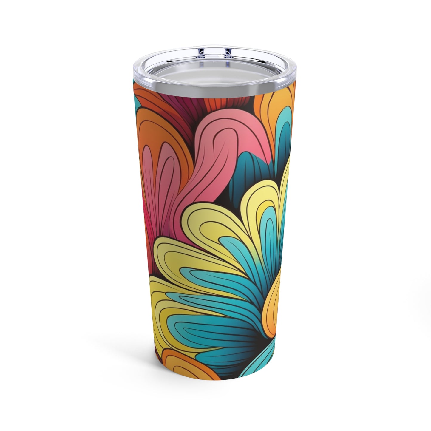 Retro Color Flower Tumbler 20oz